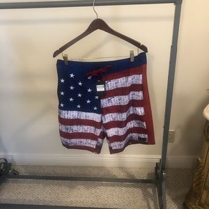 SA Gear Mens Patriotic Boardshorts.  Size 36.  NWT.  SALE!